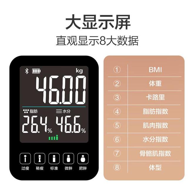 精度智能体脂秤深度评测告别数据焦虑麻将胡了体脂称买哪个品牌好？7款高(图6)